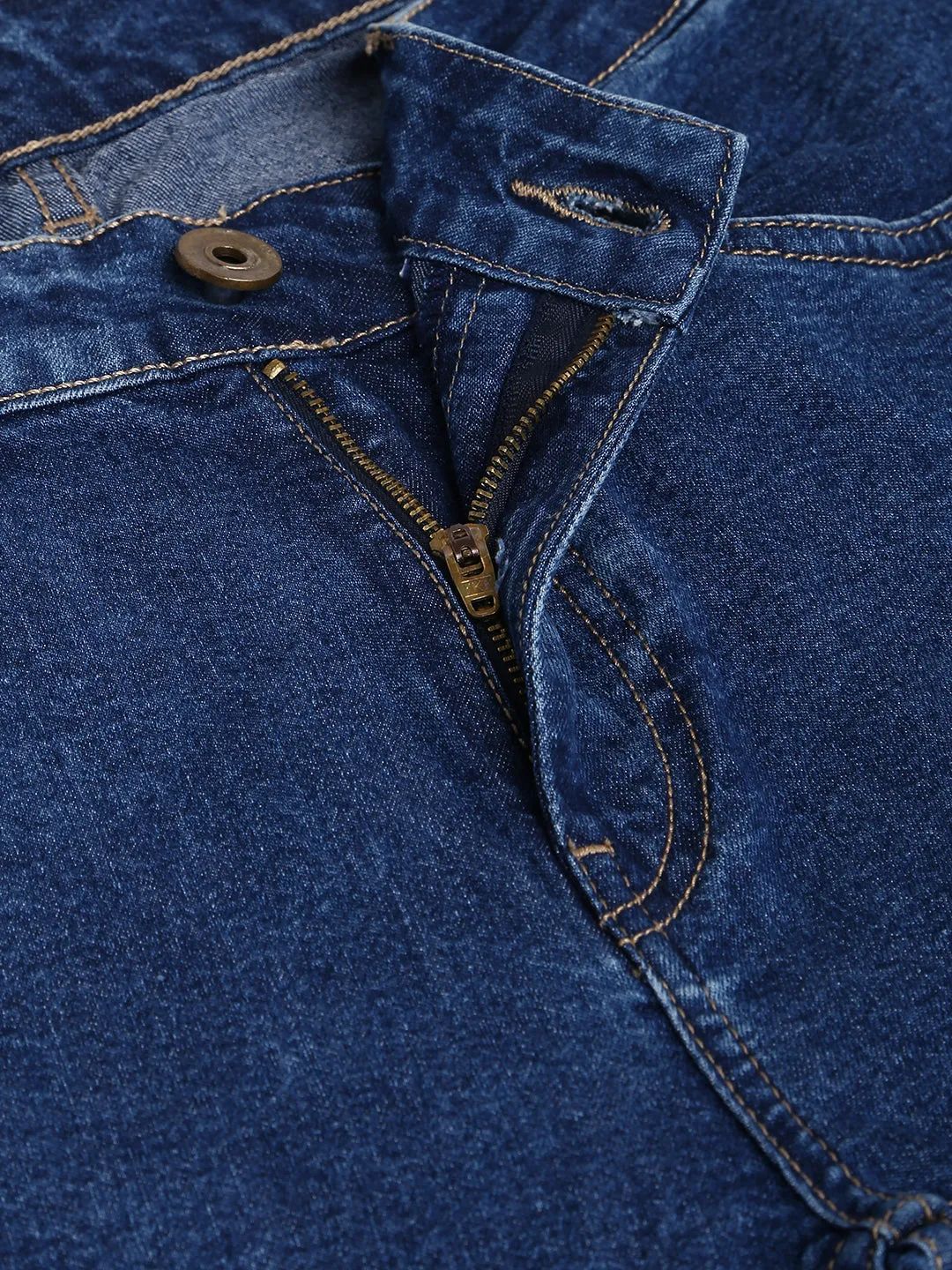 Men's Blue Slim Fit Mid Rise Denim Jeans