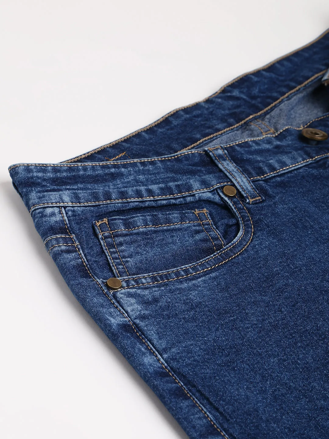 Men's Blue Slim Fit Mid Rise Denim Jeans