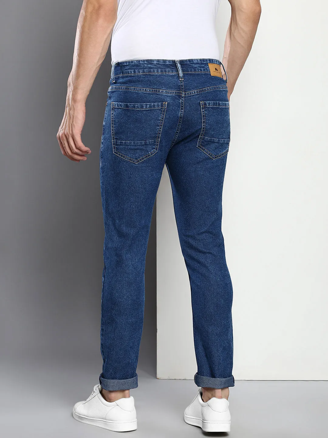 Men's Blue Slim Fit Mid Rise Denim Jeans