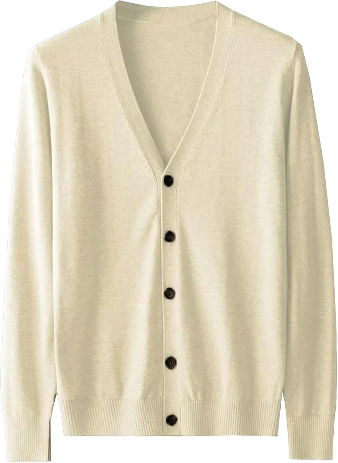 Mens Lightweight Sweater V-Neck Jacket Breathable Buttons Knited Cardigan Comfortable Soft Outerwear
