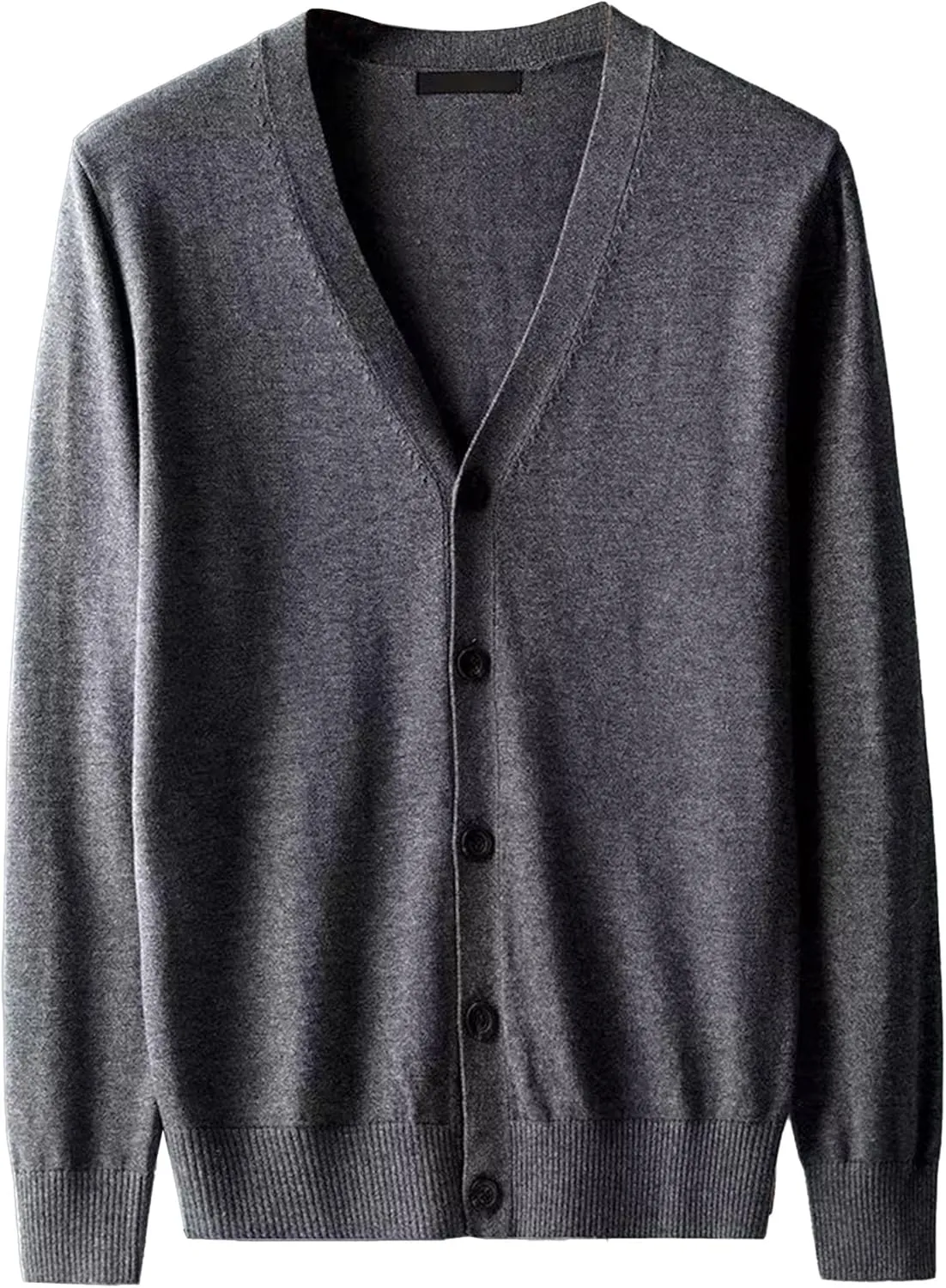 Mens Lightweight Sweater V-Neck Jacket Breathable Buttons Knited Cardigan Comfortable Soft Outerwear