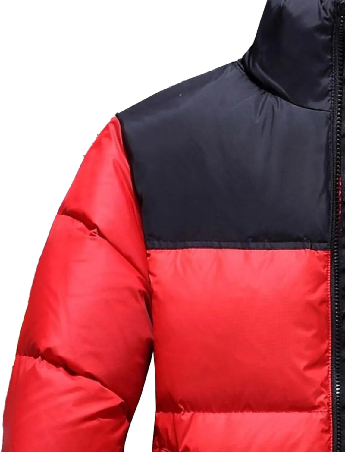 Mens Retro Bubble Puffer Jacket Stylish Stand Collar Duck Down Coats Short Casual Color Down Jackets