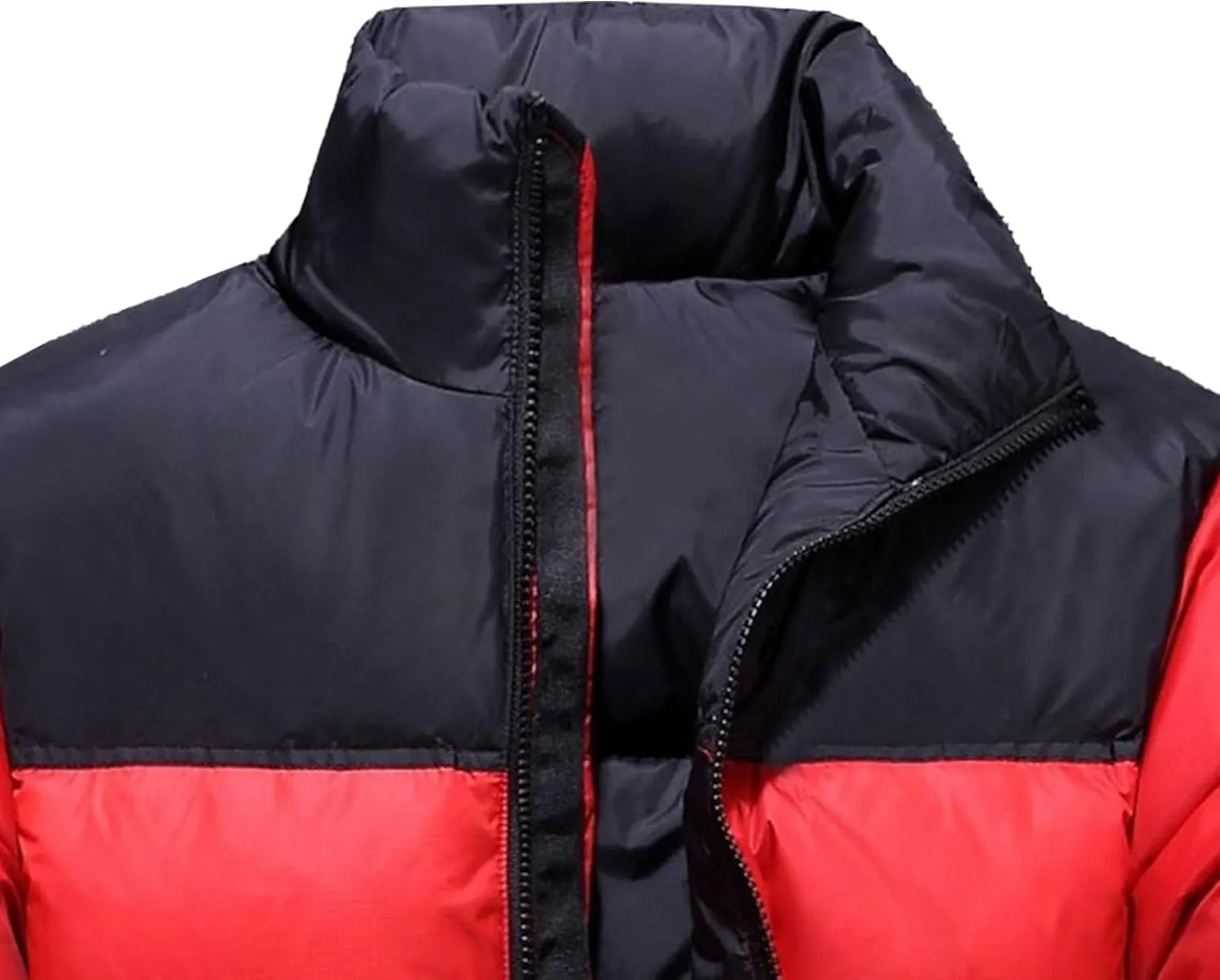 Mens Retro Bubble Puffer Jacket Stylish Stand Collar Duck Down Coats Short Casual Color Down Jackets