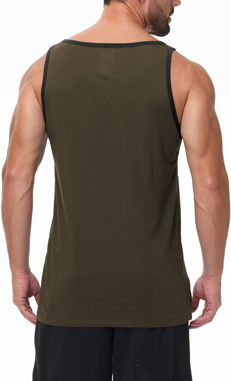 Mens Tank Top Sleeveless Muscle Shirts Soft Cotton Casual T Shirt for Gym Workout