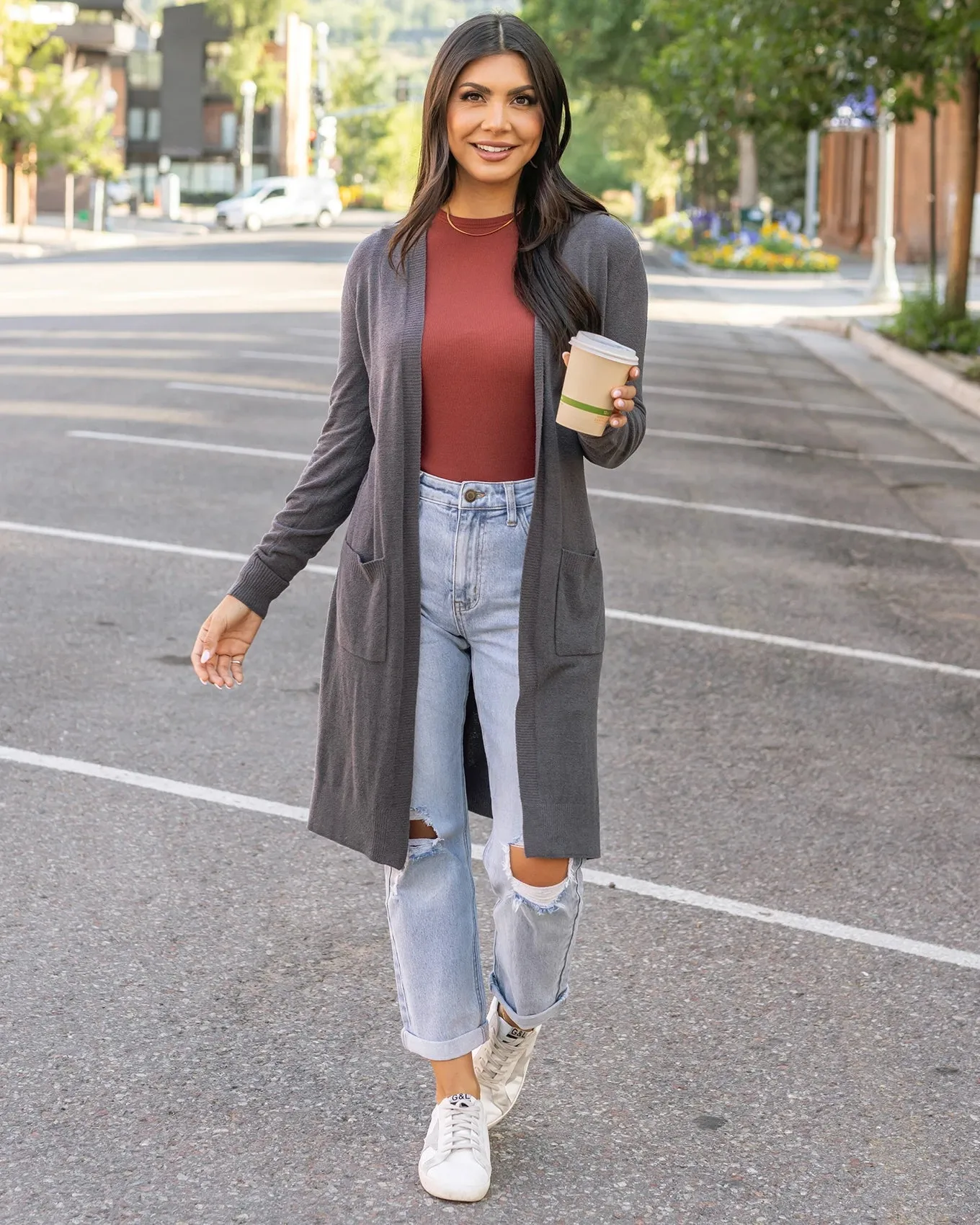 Micro Bambü Smoke Cardigan