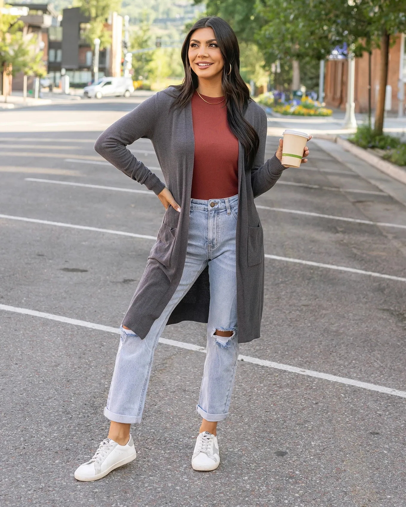 Micro Bambü Smoke Cardigan
