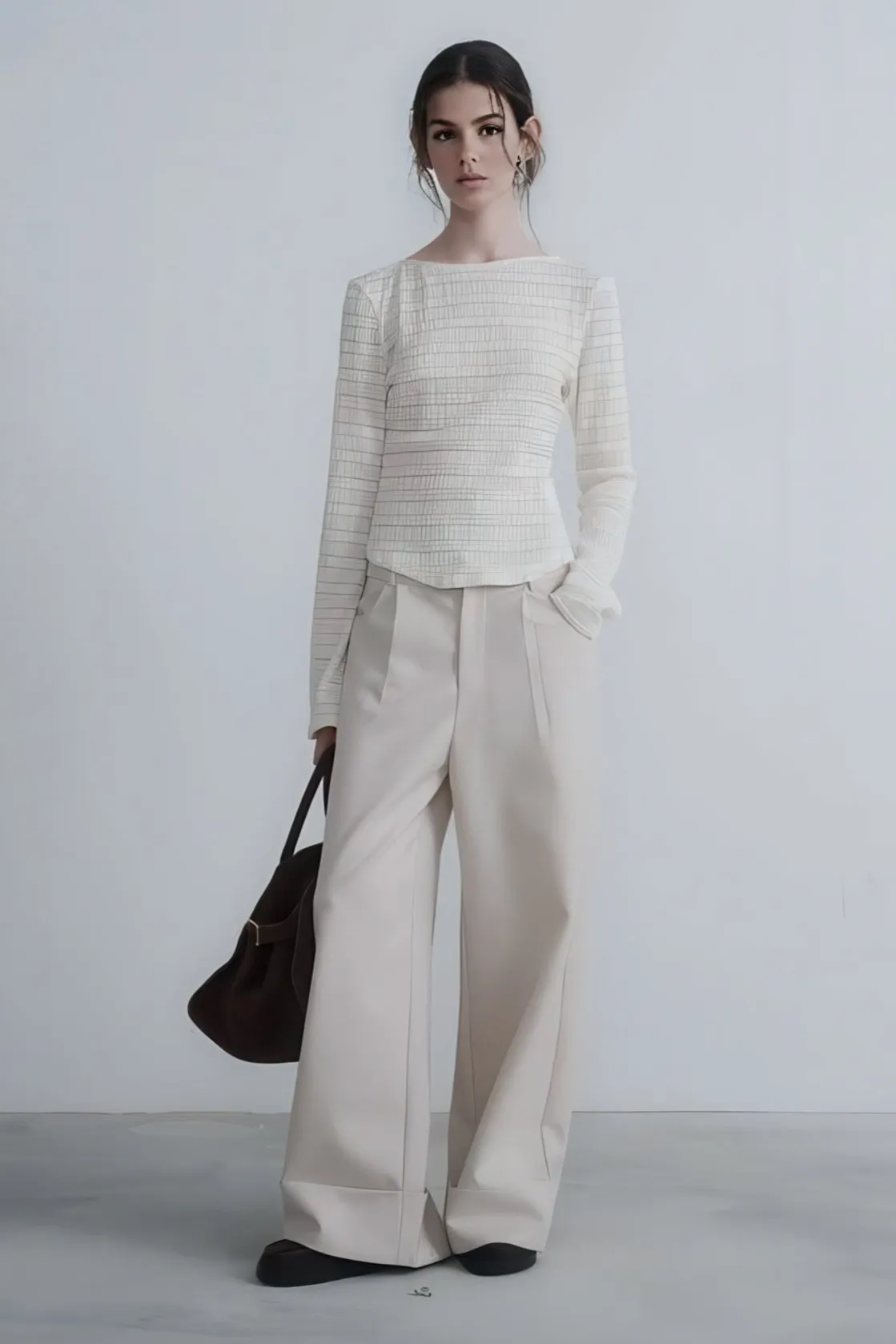 Minimalist Textured Long Sleeve Tee