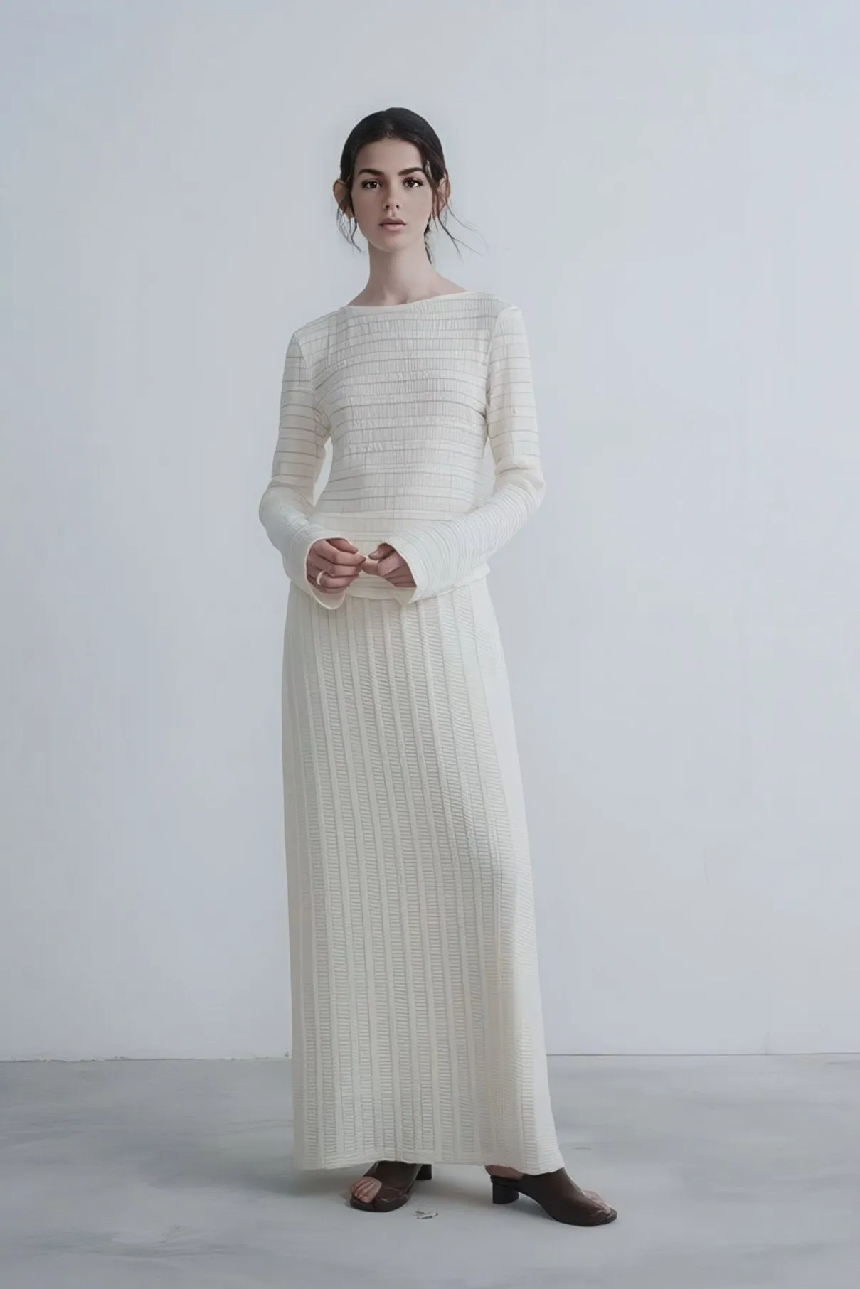 Minimalist Textured Long Sleeve Tee