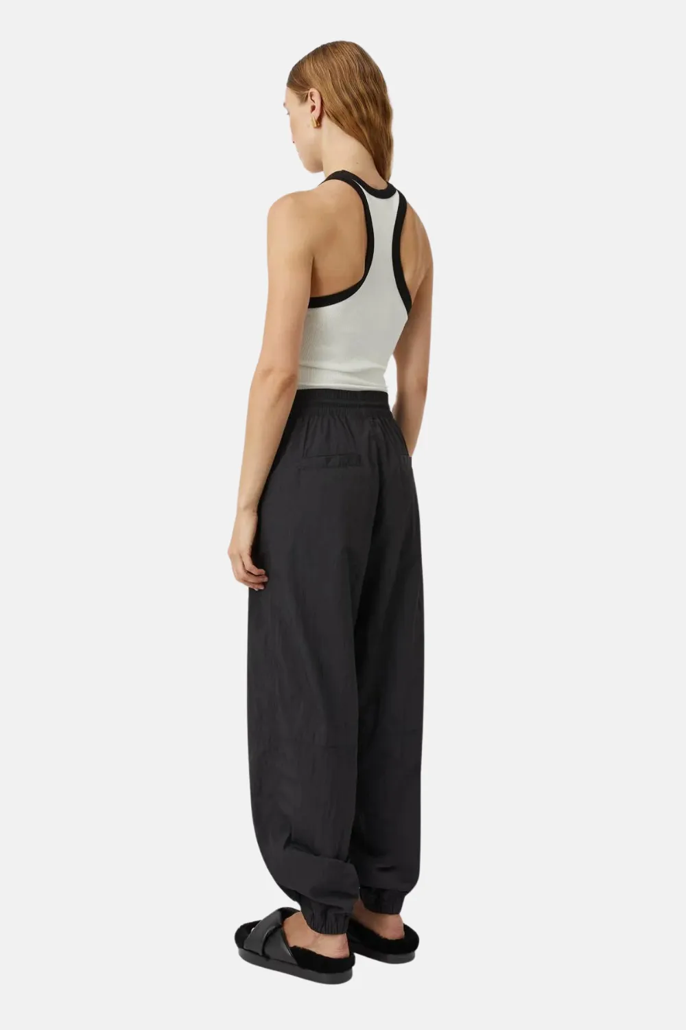 Nora Contrast Bind Tank | Soft White/Black