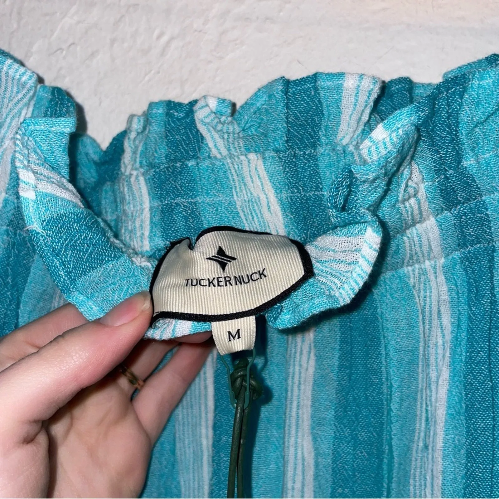 NWT Tuckernuck Aquamarine Stripe Gauze Prado Maxi Skirt (Medium)