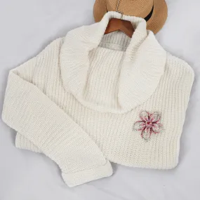 Off-Shoulder Knitted Comfy Sweater Dress