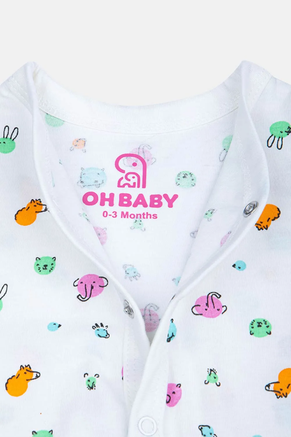 Oh Baby Bubble Print V- Neck Half Sleeve - HS01