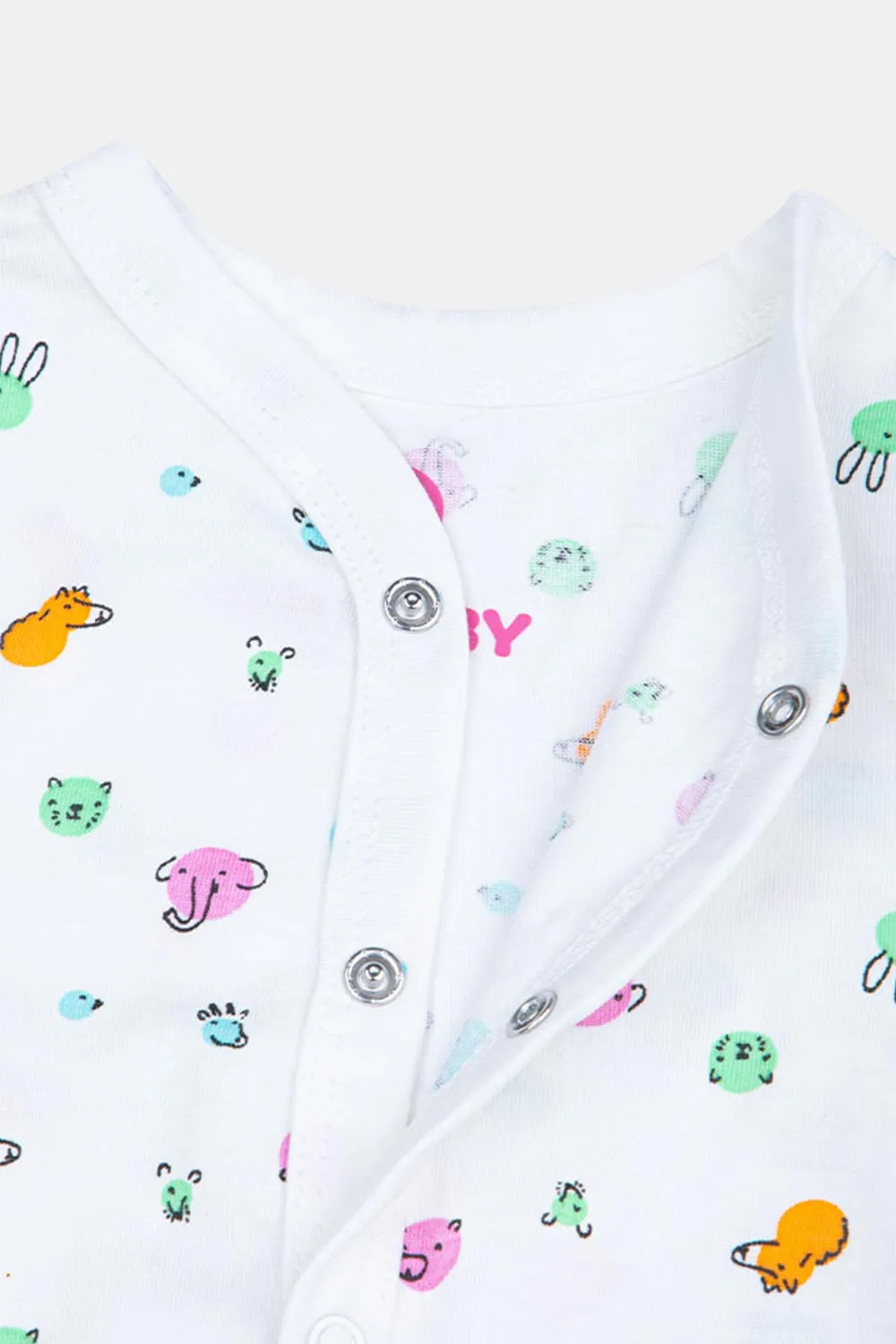 Oh Baby Bubble Print V- Neck Half Sleeve - HS01