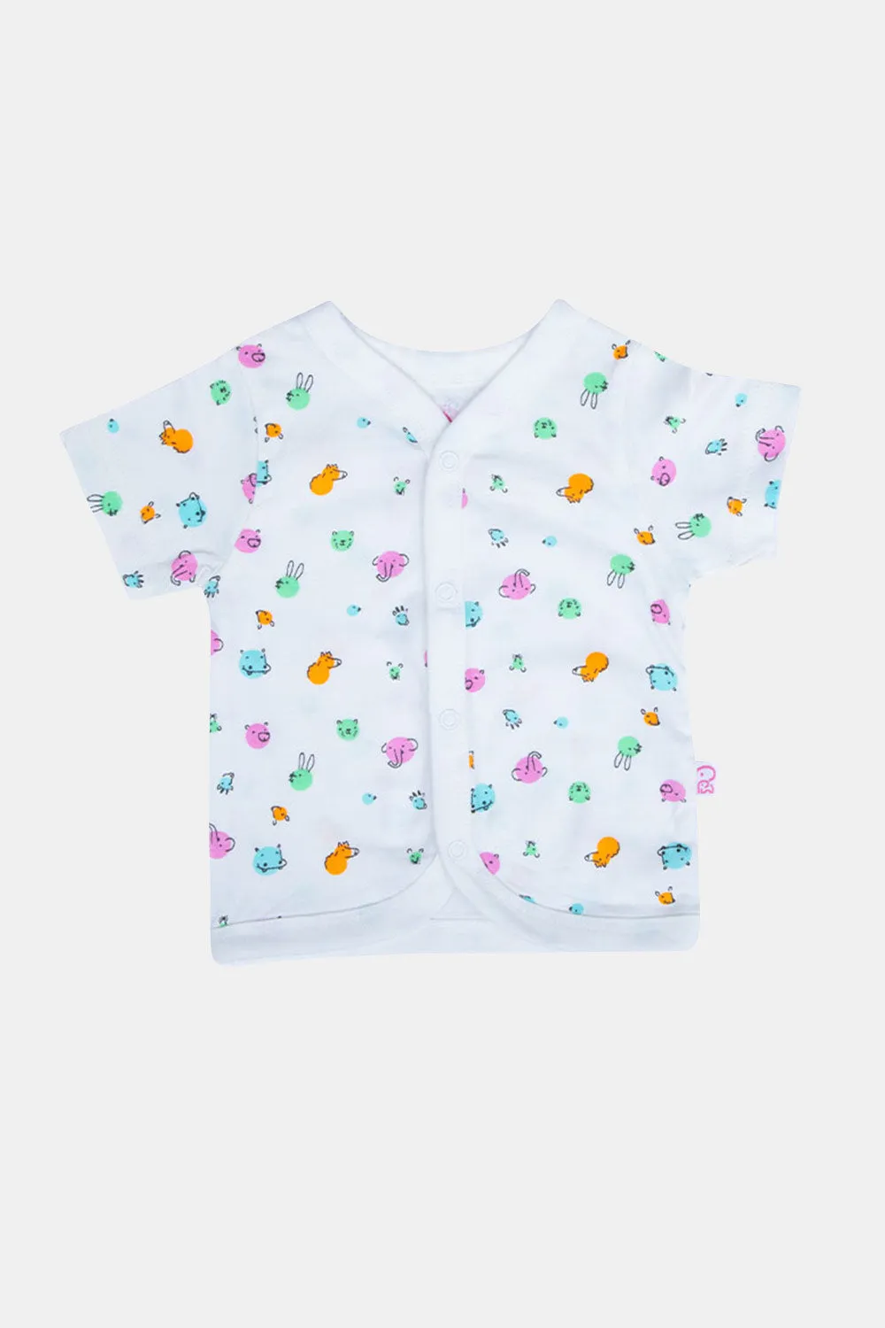Oh Baby Bubble Print V- Neck Half Sleeve - HS01