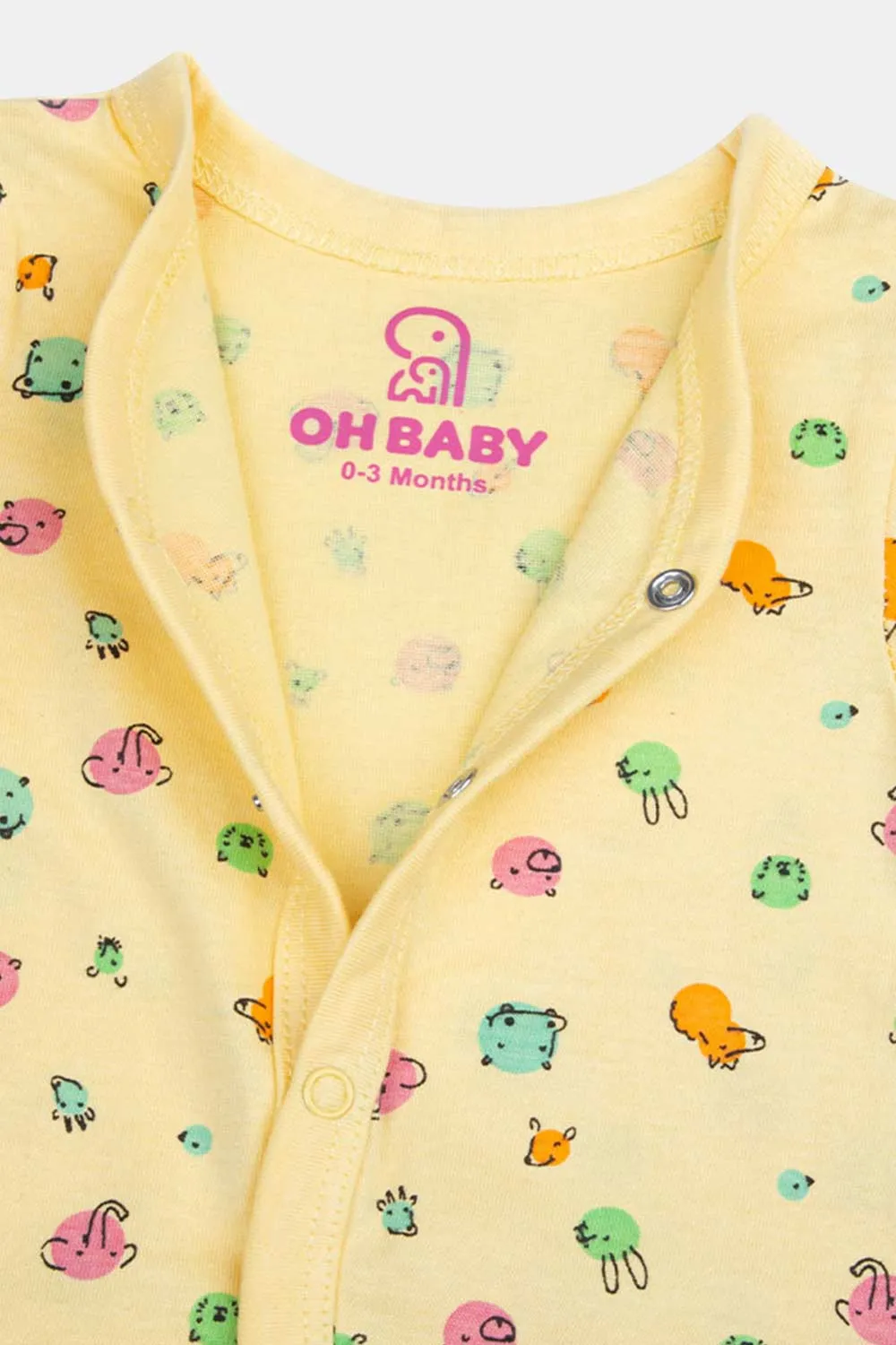 Oh Baby Bubble Print V- Neck Half Sleeve - HS01