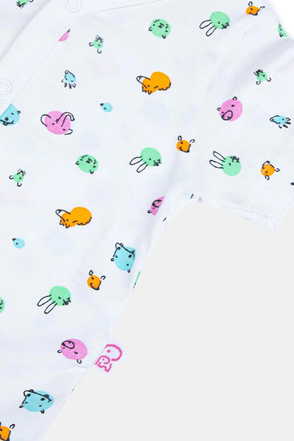 Oh Baby Bubble Print V- Neck Half Sleeve - HS01