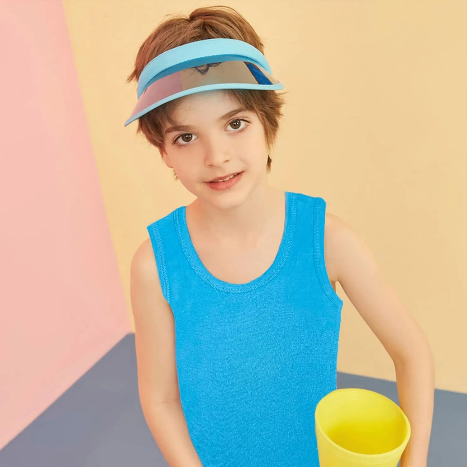 Phedrew 6 Pcs Kids Soft Undershirt Tank Tops Cotton Undershirt Sleeveless Shirts for Girls Boys Unisex