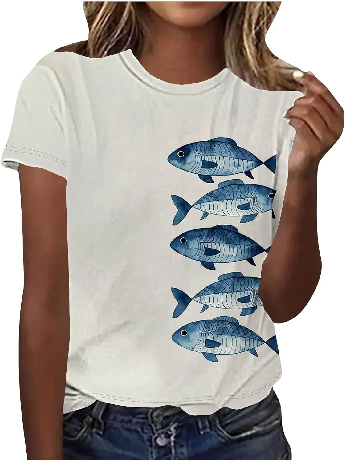 Plus Size Short Sleeve T Shirt for Women Casual Graphic Crewneck Tunic Tops Lightweight Soft Summer Shirts