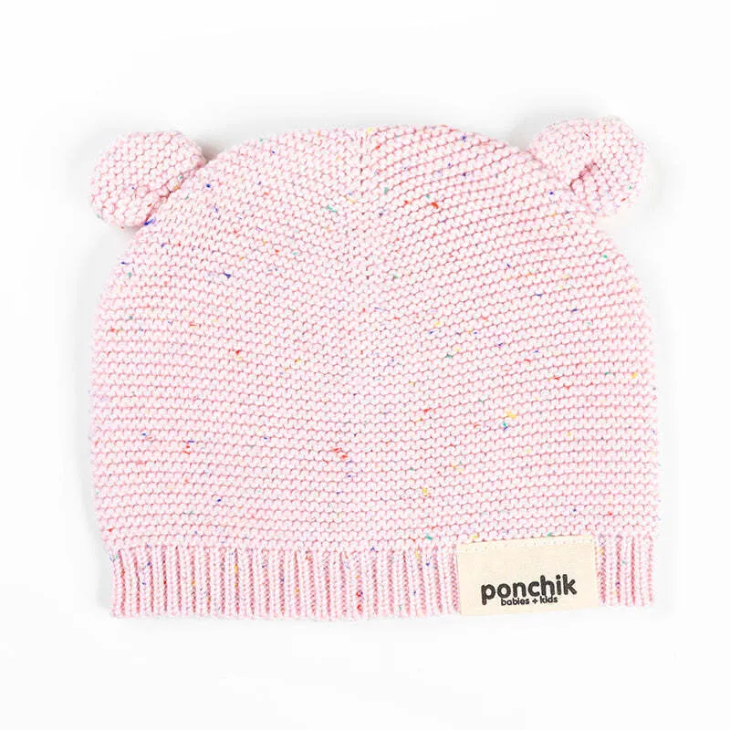 Ponchik Babies   Kids Bear Beanie Hat Warm Winter - Love