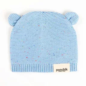 Ponchik Babies   Kids Bear Beanie Hat Warm Winter - Mist