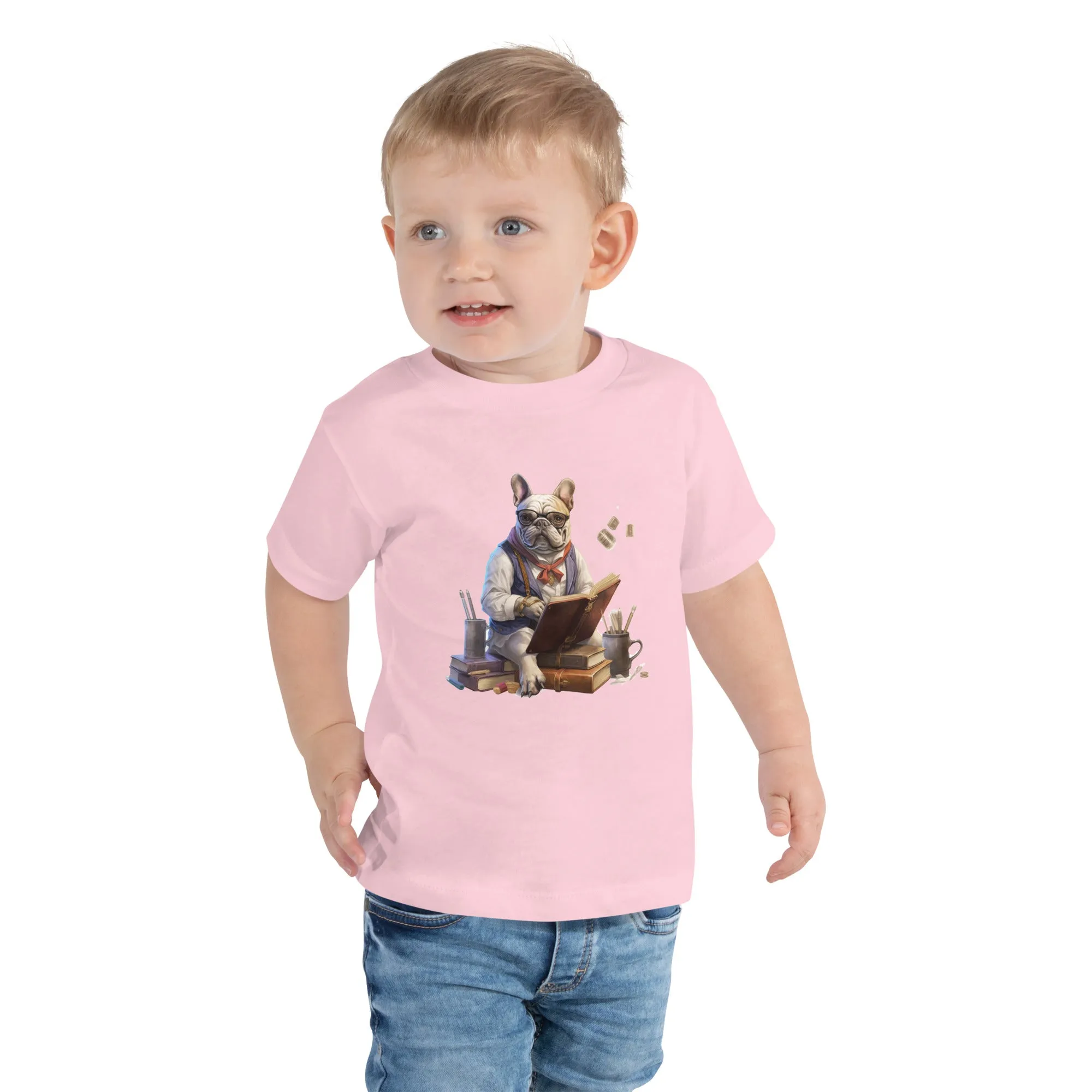 Professor Frenchie Toddler Staple Tee - Enlightening and Comfortable Choice for Little Scholars