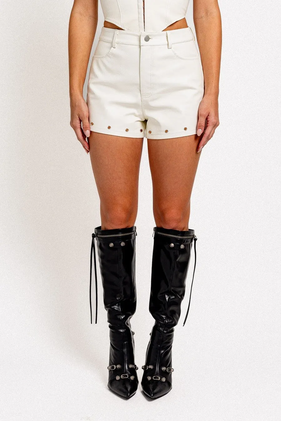 Rebel Chic Faux Leather Shorts