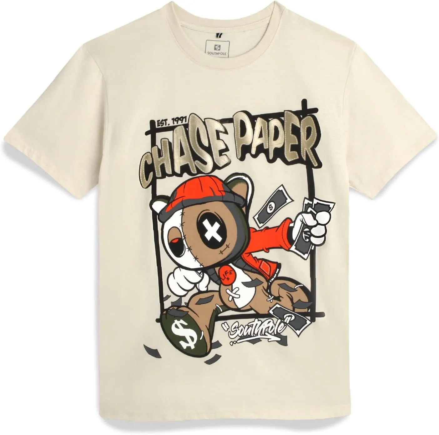 Southpole Mens Graphic T-Shirts - Stylish Cotton Blend Pullover Short Sleeve Crewneck Streetwear Graphic Tee for Men (S-XXL)