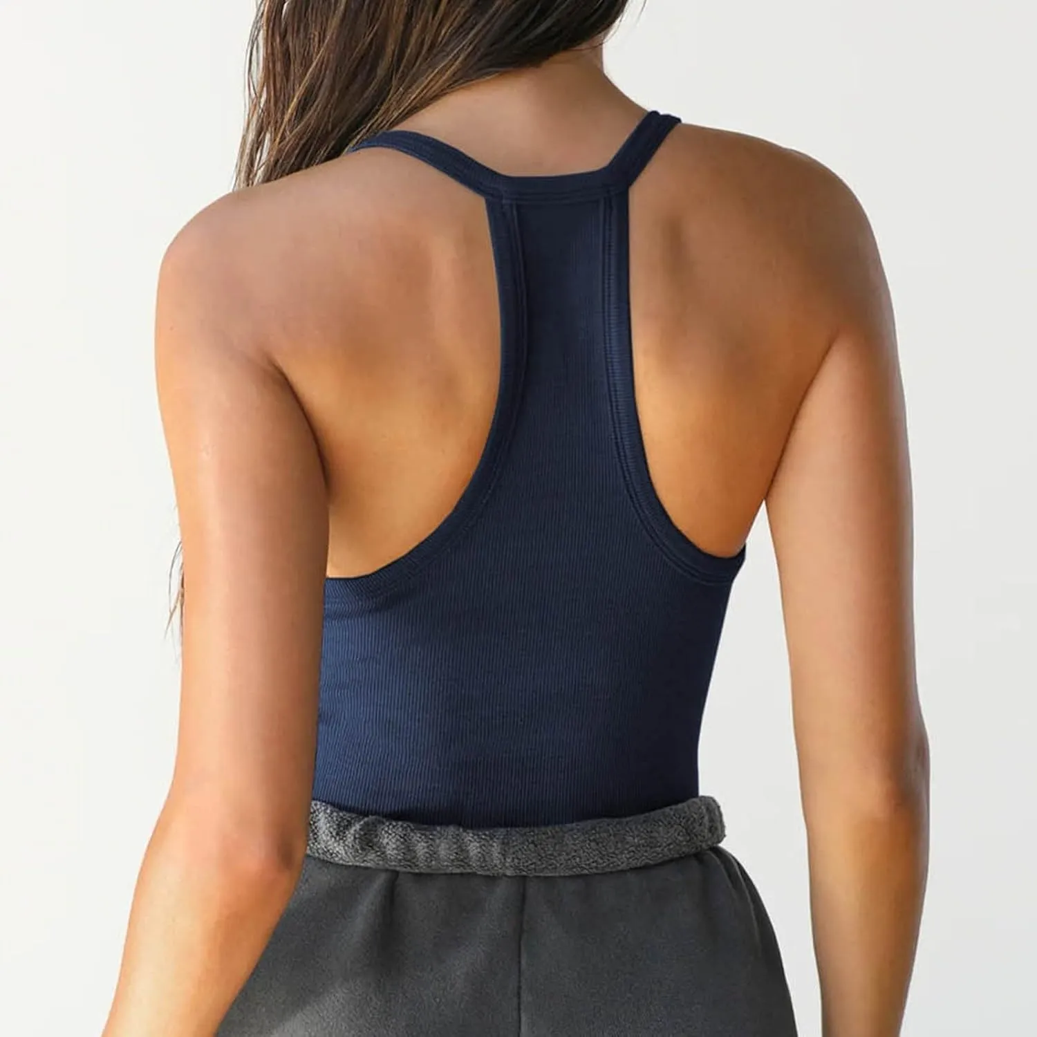 Tank Top for Women Summer Fashion Sleeveless Ribbed Workout Basic Soft Camisole Going Out Gym Spring Clothes 2025