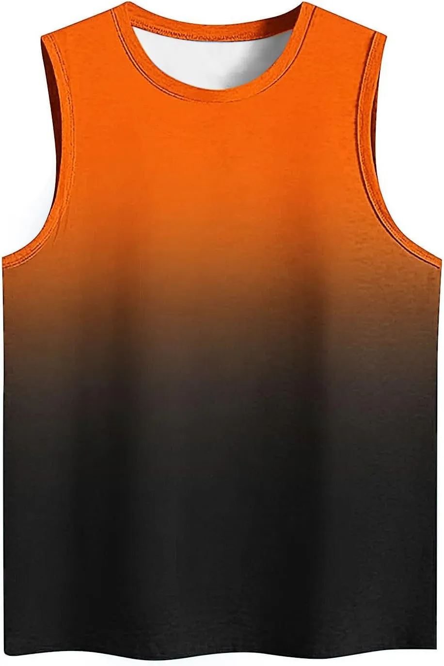 Tank Tops for Women Summer Casual Gradient Color Sleeveless Round Neck Clothes Soft Fashion Vacation Tunic Tank 2025