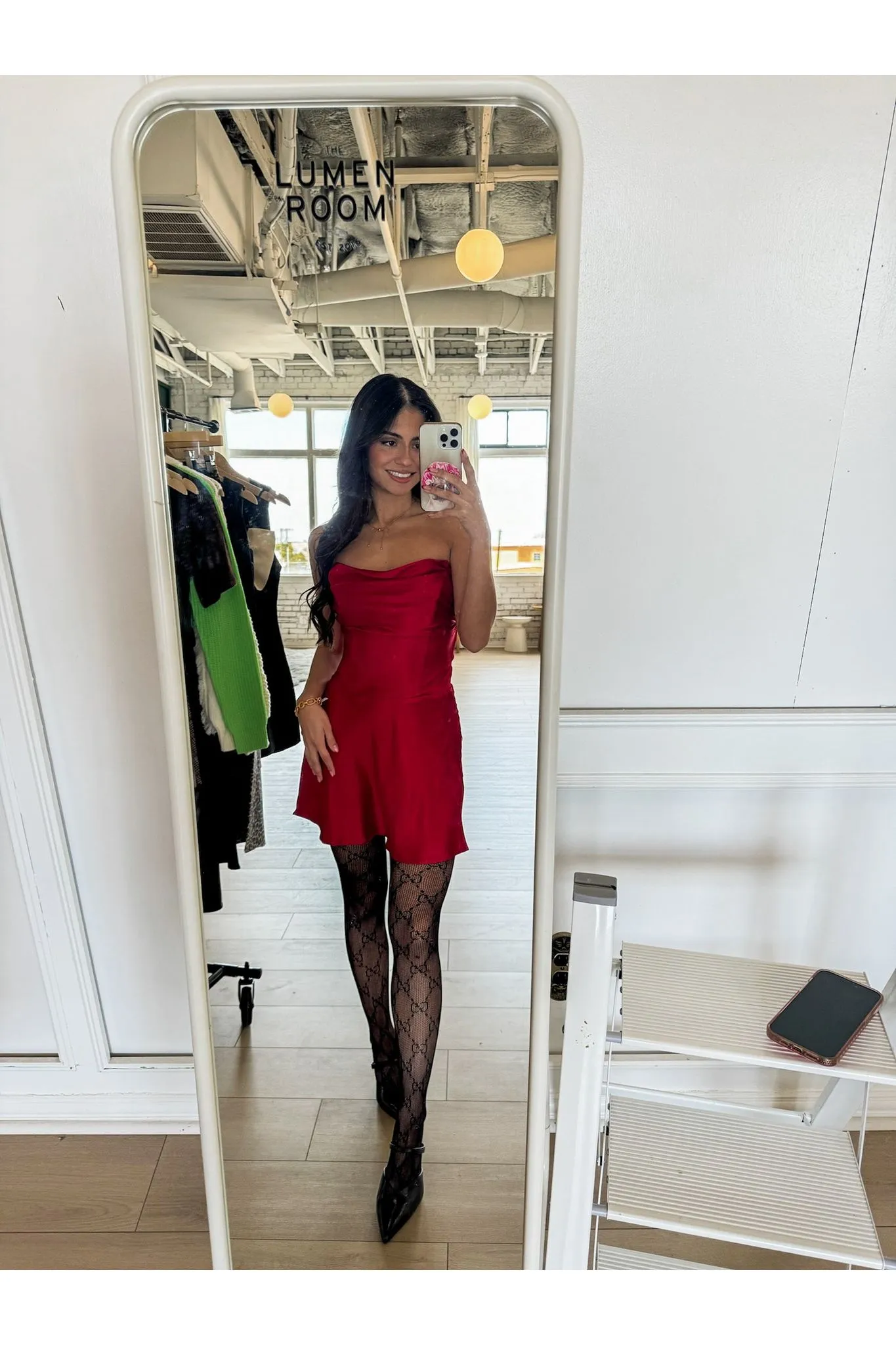 Tempe Corset Mini Dress - Ruby