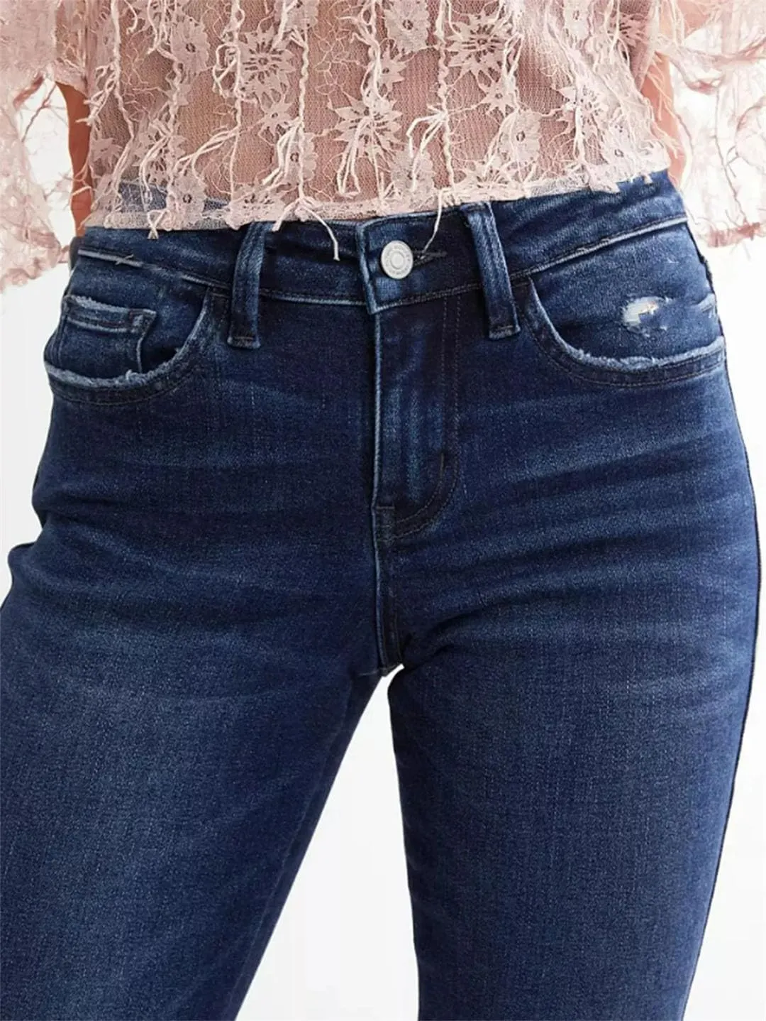 Women's Casual Jeans High Waist Stretch Slim Fashion Flare Jeans
