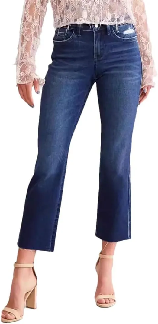 Women's Casual Jeans High Waist Stretch Slim Fashion Flare Jeans
