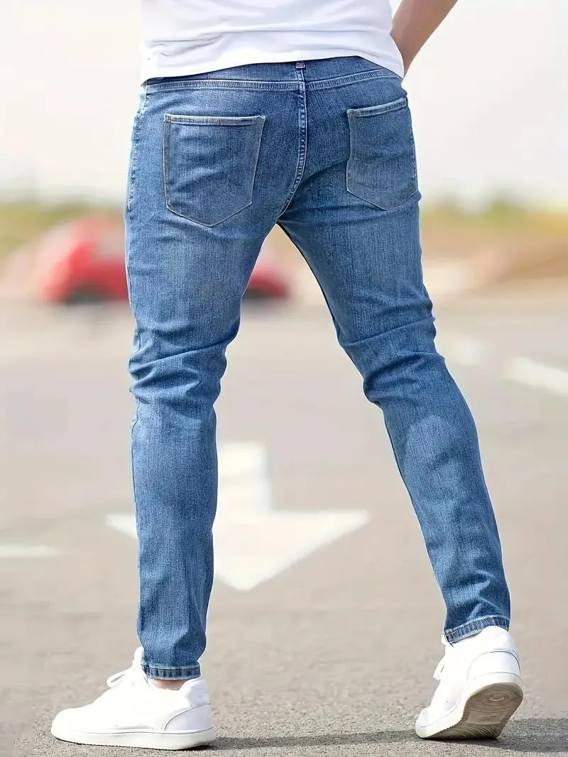 ZAFUL Men's Skinny Jeans Slim Fit Stretch Jeans Washed Flex Jeans Fashion Denim Pants