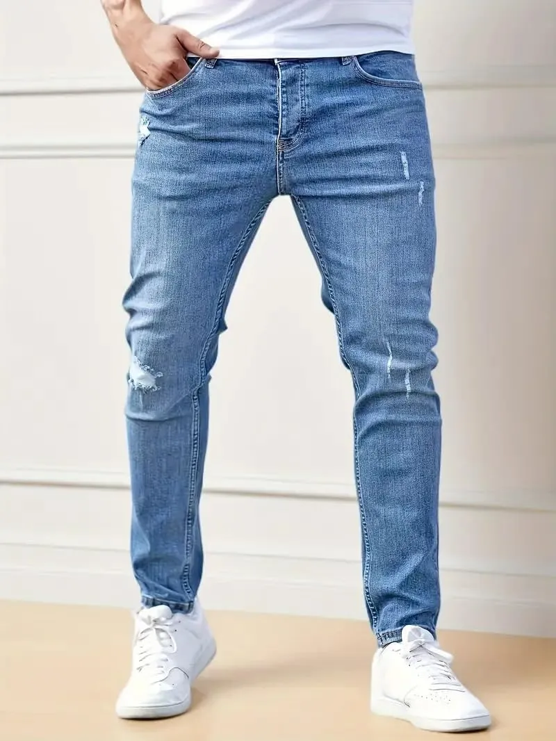 ZAFUL Men's Skinny Jeans Slim Fit Stretch Jeans Washed Flex Jeans Fashion Denim Pants