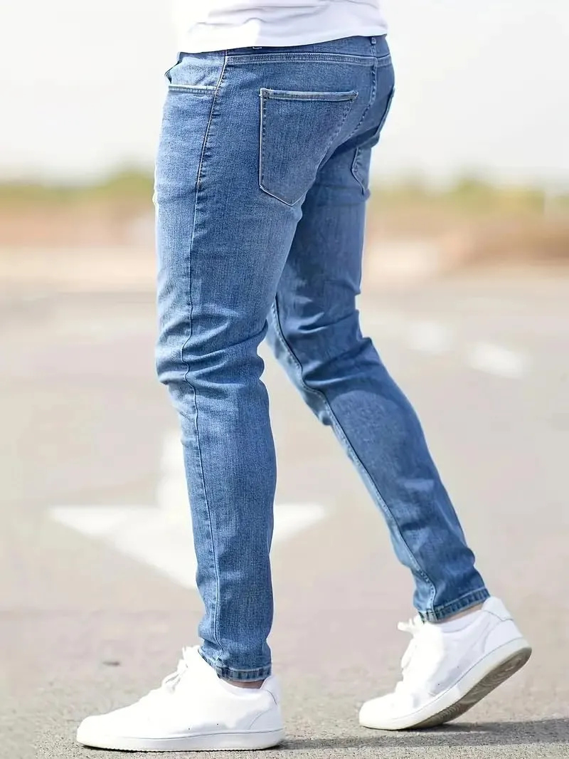 ZAFUL Men's Skinny Jeans Slim Fit Stretch Jeans Washed Flex Jeans Fashion Denim Pants