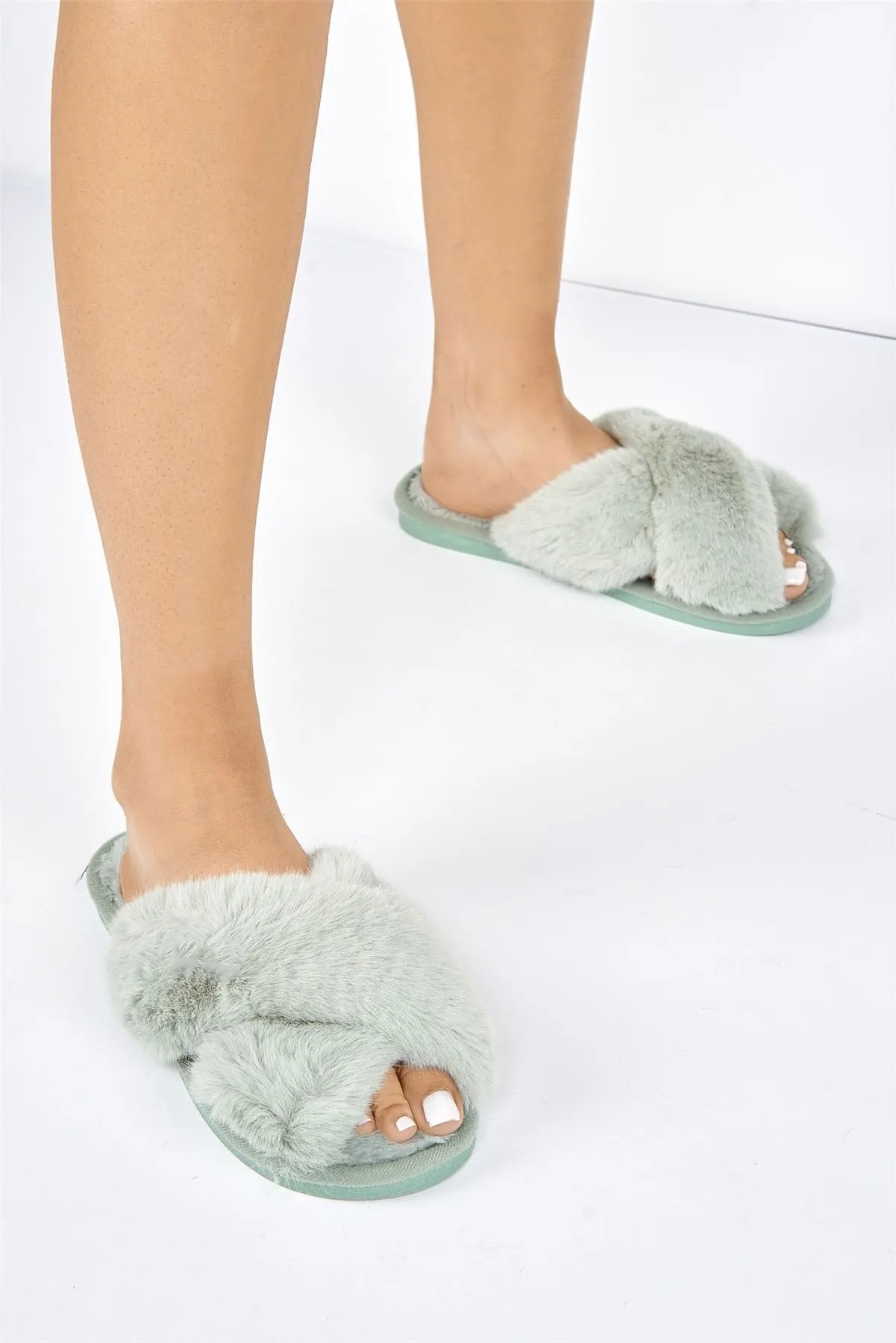 Zhuzh Fluffy Knot Slider in Mint